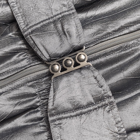 Vintage 80s SKEA PARIS/VAIL Metalic & Fur Ski Jacket Size 12 Made In Colorado - Picture 8 of 16